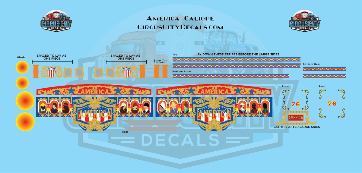 America Steam Calliope Cole Brothers 1939 #76 Circus Wagon Kit HO