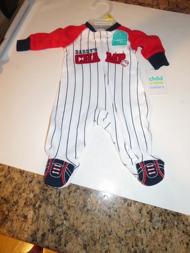 NEW W/TAGS BABY BOY OR GIRL ONE PIECE SLEEPER W/FEET-CARTER'S-PREEMIE