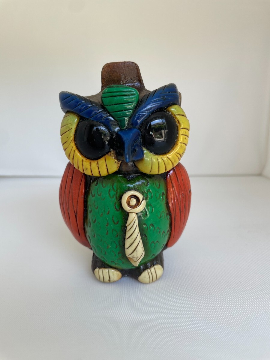 Unique Aztec Death Whistle Owl - Colorful, Hand Made - Mexican