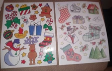 FRANCES MEYER CHRISTMAS SCRAPBOOK STICKERS AMONG FRIENDS C. HECK 2 LARGE SHEETS