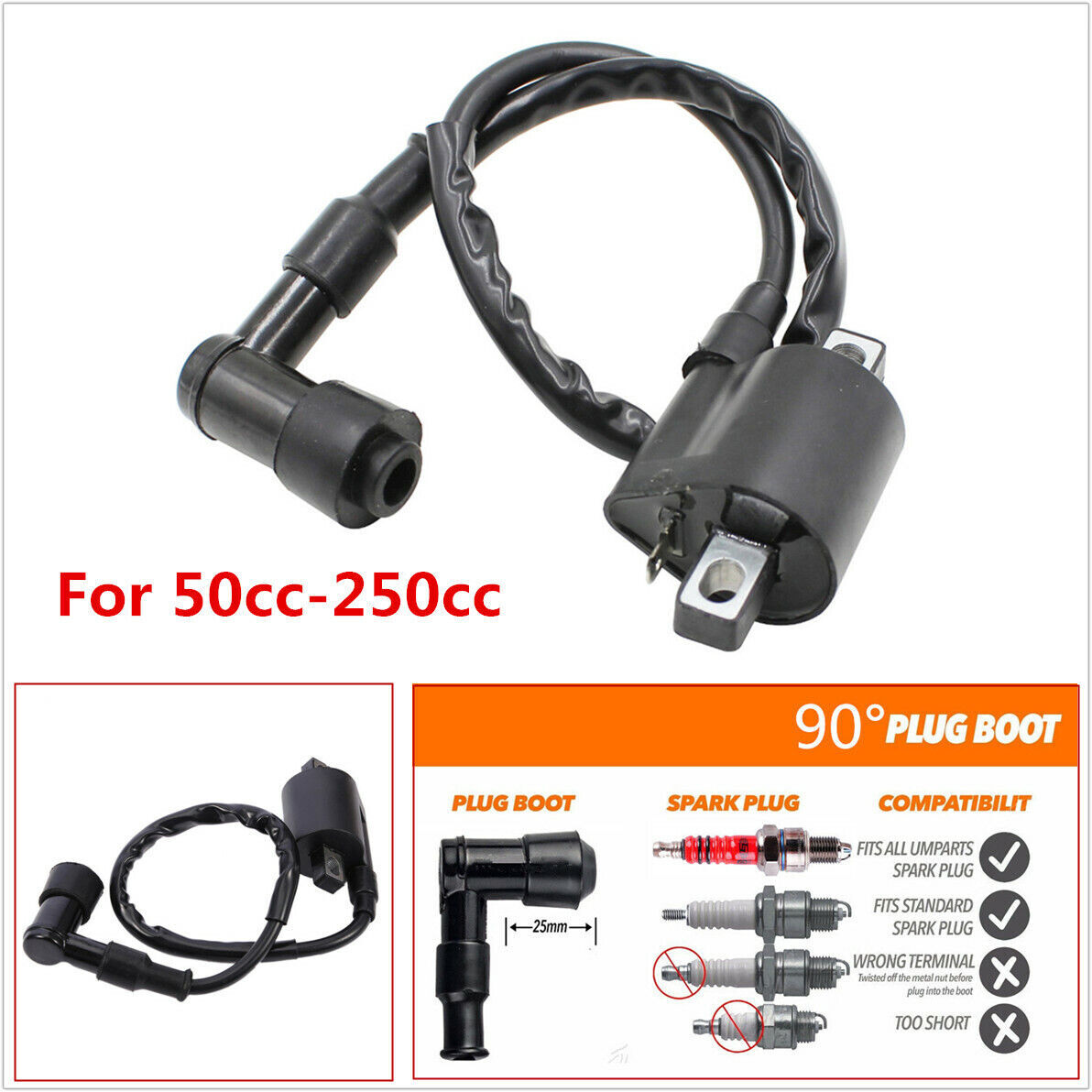 ちな Ignition Coil For 50 70 110 125 150 200CC 250CC ATV Chinese Motor