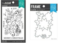 Hero Arts "MERRY POINSETTIA BUNCH" Clear Stamps Only OR Stamp Dies Bundle 2021