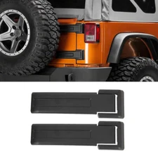 For 2007-2018 Jeep Wrangler JK Tailgate Rear Door Hinge Cover Black Set of 2