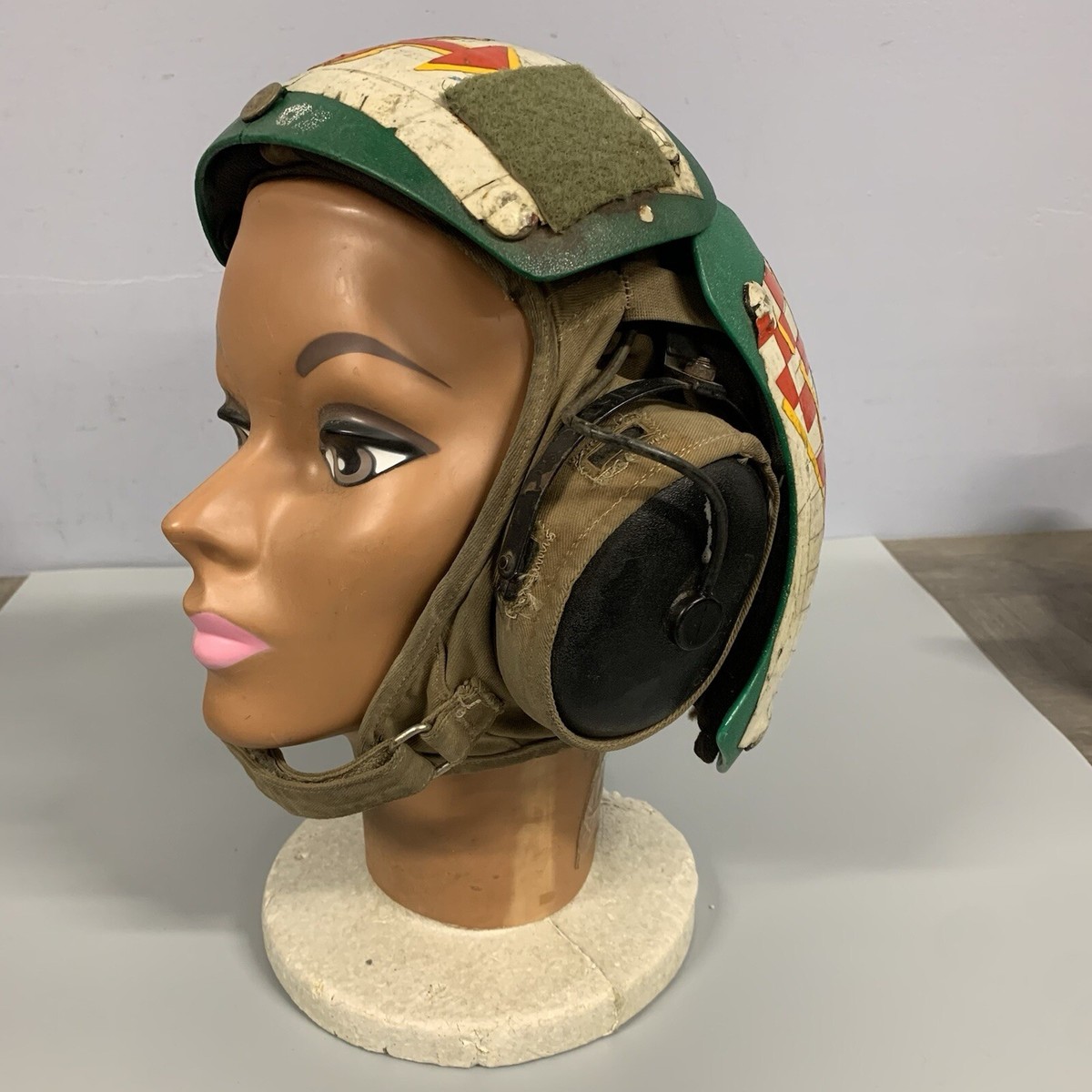 米軍実物　FLIGHT DECK CREWMAN'S HELMETSヘッドセット HELMETS FLIGHT DECK CREWMANS 米軍放出品の商品詳細｜ミリタリー