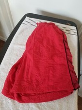 Vintage 90s Champion Nylon Shorts Size M Spellout Logo Red Lined EUC VTG