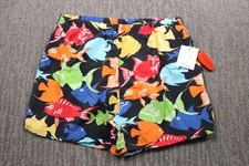 Nautica VTG 90s Swim Trunks Men's XL 34x4 Fish Print Drawstring Mesh Lined NWT