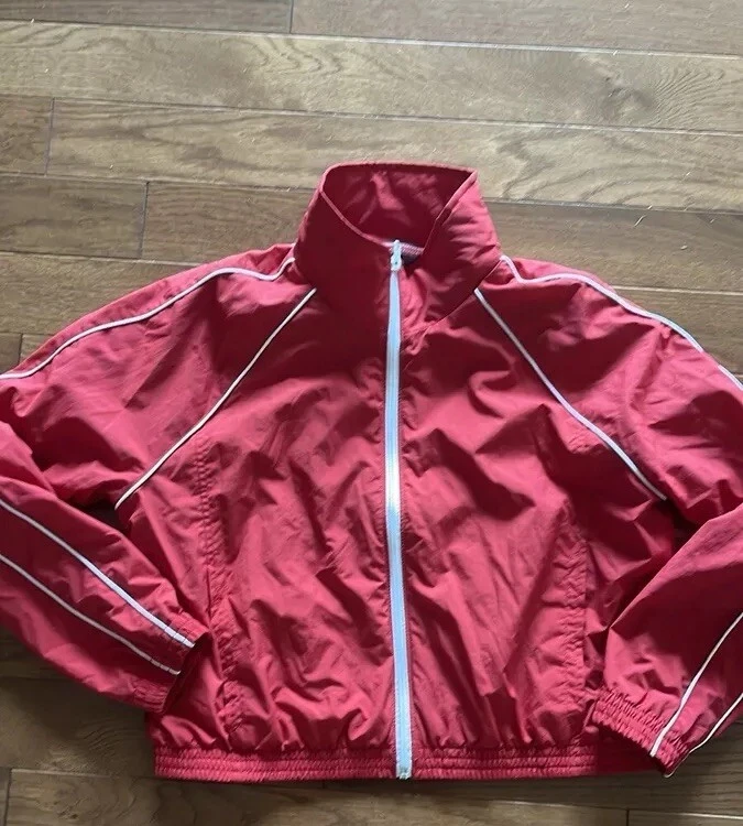 Abercrombie Fitch Women’s Jacket Large Red Windbreaker Outdoor