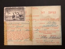 ICOLLECTZONE US RW25 1959 Federal Duck Stamp on License