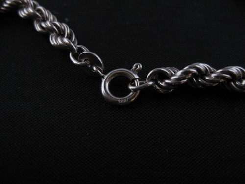 Vintage Long & Heavy 800 Silver Twisted Chain Necklace (78 cm length / 42 g) - Picture 7 of 9
