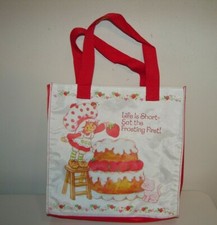HTF Strawberry Shortcake Nylon Tote Bag Life Is Short Eat The Frosting First