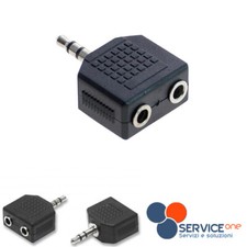ADATTATORE PRESA SDOPPIATORE JACK 3,5 MM  SPLITTER AUDIO JACK AUX STEREO ⭐