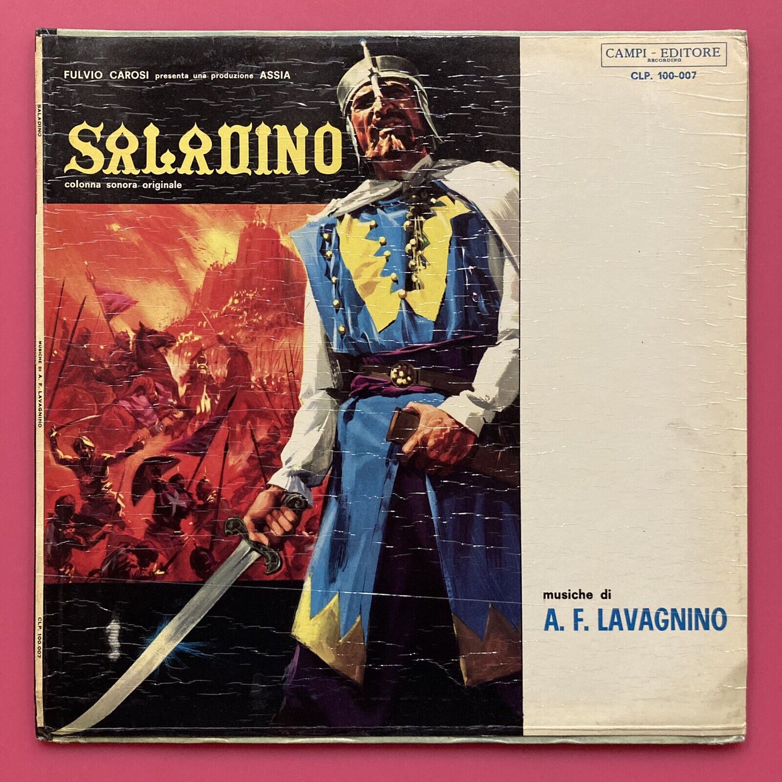 Angelo Francesco Lavagnino ‎– Saladino LP Soundtrack 1965 Campi Editore Italy NM