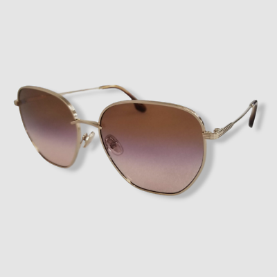 $430 Victoria Beckham VB219S 729 Women Gold Aviator Sunglasses