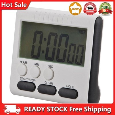 2Pcs Magnetic Large LCD Digital Kitchen Timer Alarm Count Up Down Clock