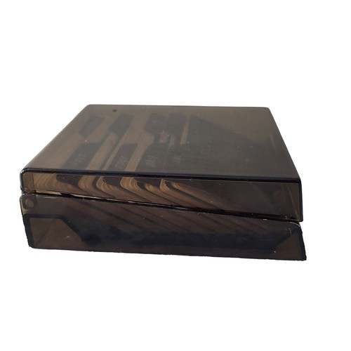 Vintage Covered Card File Lid Smoke Brown A-Z Blank Cards 5.5 x 4.5 x 1.5 in - Picture 4 of 11