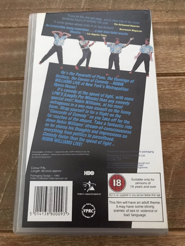 Robin Williams Live VHS Video Comedy Club Stand Up - Image 2 of 4