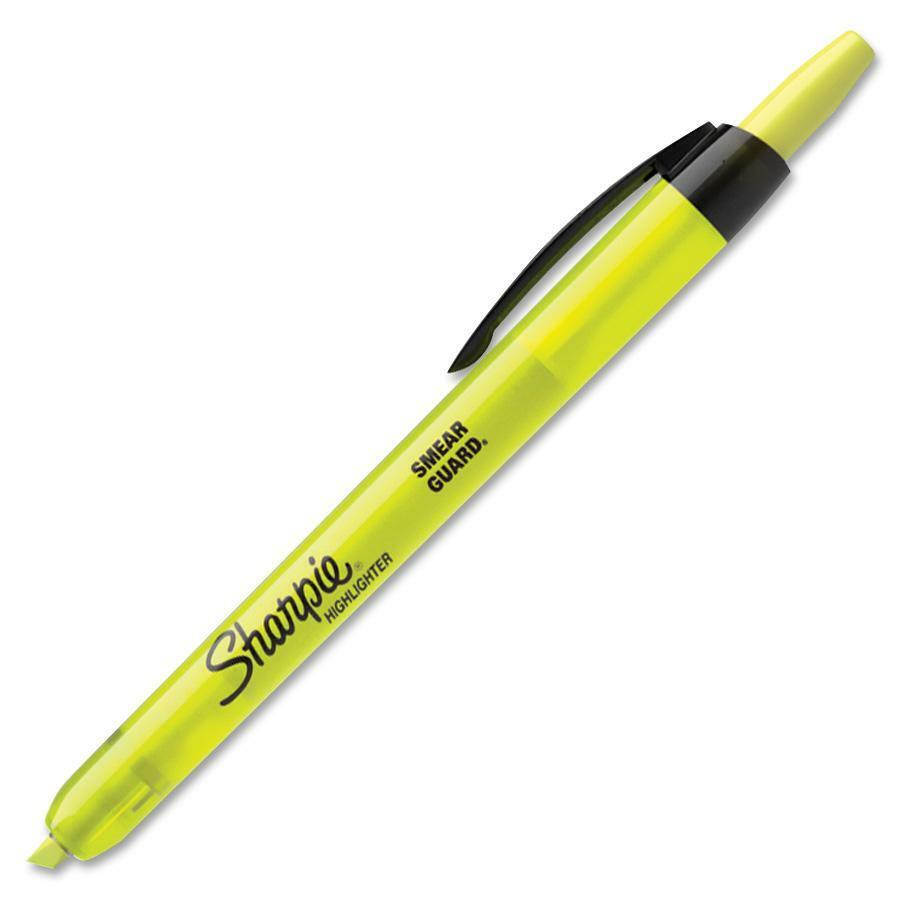 SHARPIE Retractable Highlighters, Chisel Tip, Fluorescent Ye