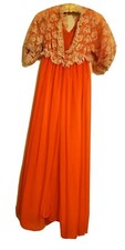 Vintage Jenelle of California 2 PC Peignoir Set Sheer Nylon Nightgown  Robe S