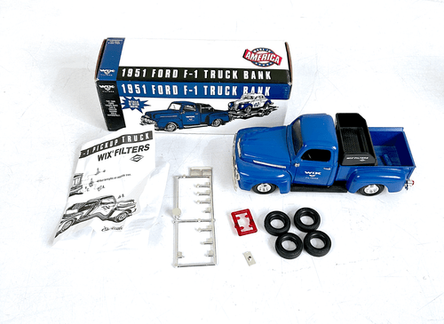 ERTL WIX 1940 Ford Coupe Race Car & Trailer & 1951 Ford F-1 Truck Bank Set NEW!! - Picture 4 of 8