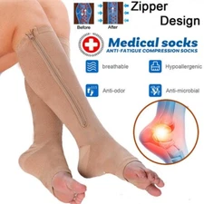 (3 Pairs ) Compression Socks Relief Stockings Graduated Support Men's Women's US