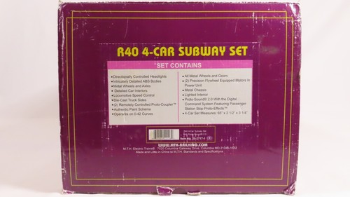 MTH 20-2717-1 R40 4-Car Subway Set w/Protosound 2 LN - Picture 5 of 8