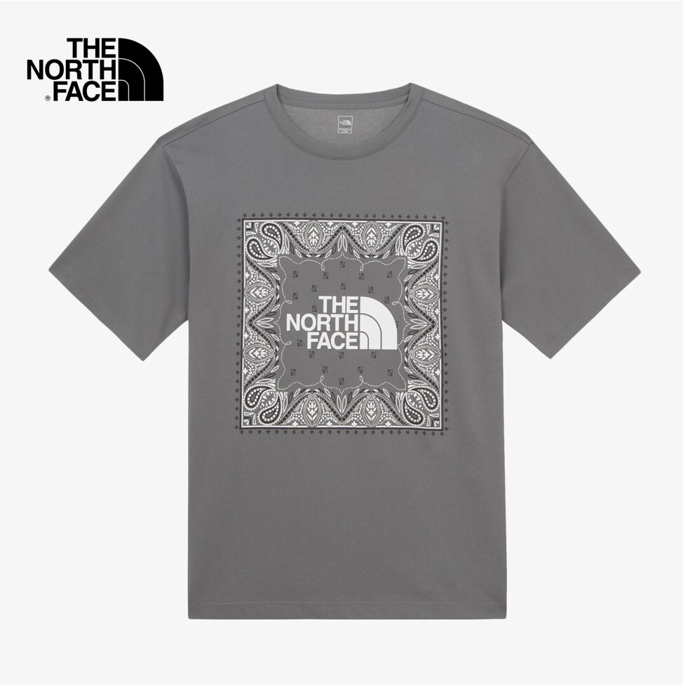 ★THE NORTH FACE☆M'S BANDANA S/S R/TEE NT7UR13 The North Face Korea M'S BANDANA S/S R/TEE SHORT GRAY