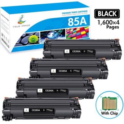 4PK New CE285A 85A Black Toner Cartridge for HP LaserJet P1102W M1217nfw P1102