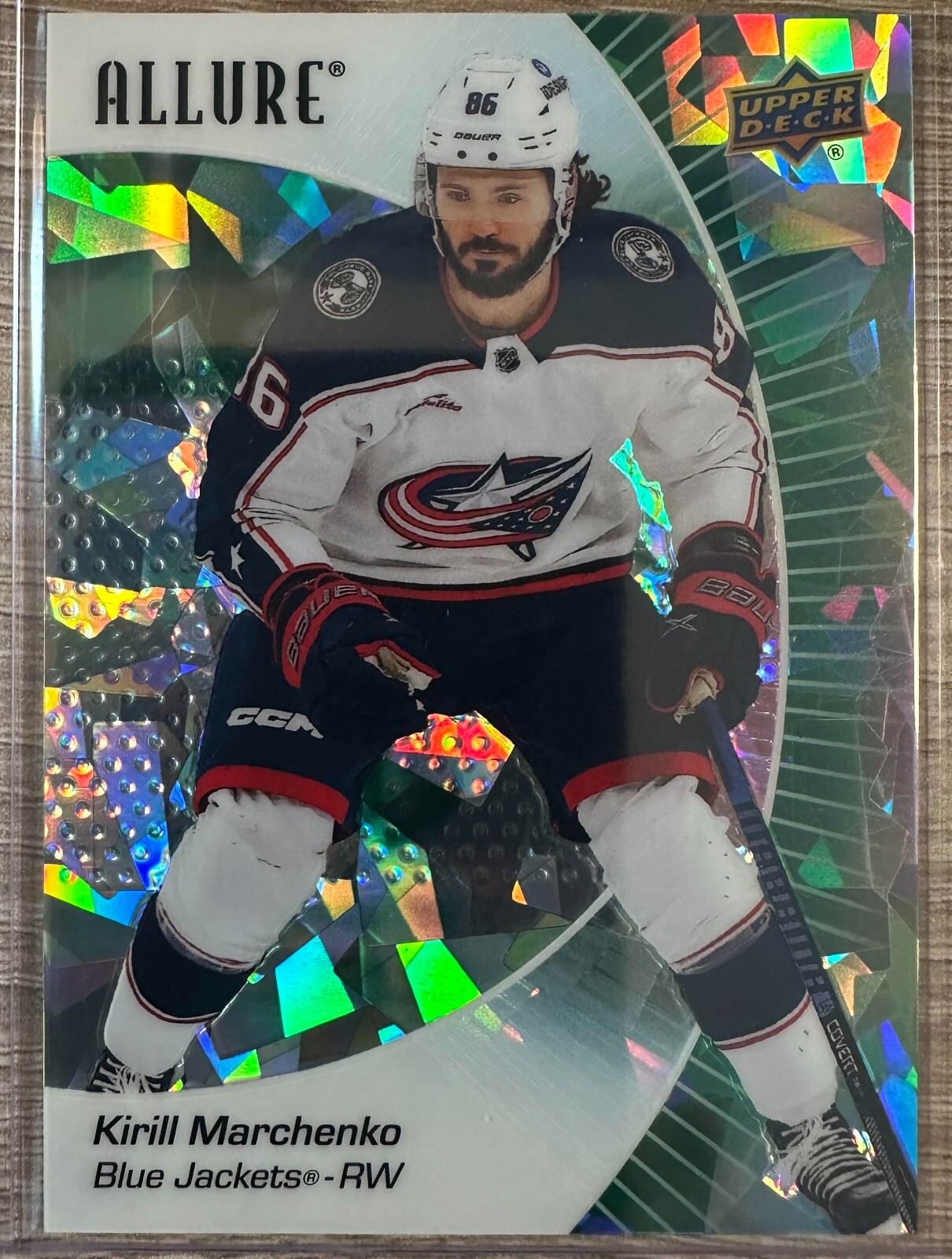 KIRILL MARCHENKO 2023-24 UPPER DECK ALLURE GREEN RAINBOW SP #28 #04/99 COLUMBUS!