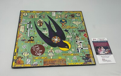 Steve Earle signed Jerry Jeff Album JSA COA