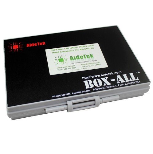 AideTek 0603 SMD SMT 1% RoHS 144 Values 100PC/value Sample Resistor kits - Picture 5 of 9