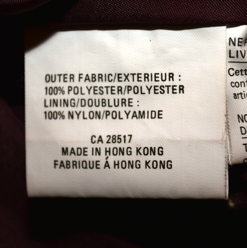 Fera International Burgundy Drawstring Waist Women Ski Jacket Size 10 Hong Kong - Picture 9 of 11