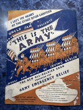 THIS IS THE ARMY Irving Berlin 1942 Mister Jones WWII Show Vintage Sheet Music