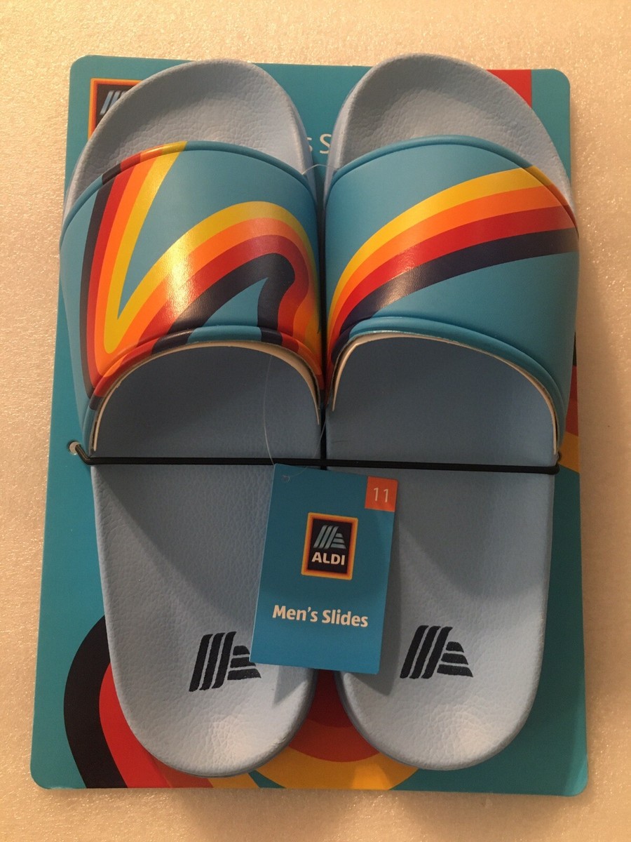 Aldi 2023 Gear light blue Capsule Collection Mens Slides Size 11 FREE  Shipping