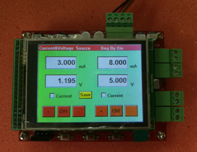 5uA-20mA Digital uA Current Voltage Source CC CV 2-CH with TFT Touch LCD