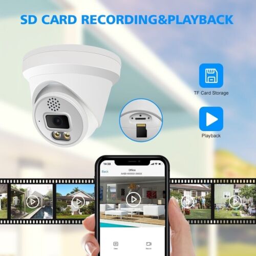 DAHUA/Hikvision Compatible 4K 8MP ColorVu IP Camera 2Way Audio Full Color POE - Picture 5 of 12