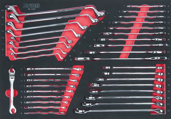 KS Tools SCS Chromeplus SchlüSsel-Satz, 37-Tlg. In 1/1 Systemeinlage (781.0036)-image