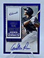 2015 Panini Contenders Baseball Correlle Prime Rookie Auto Card #4 ROCKIES