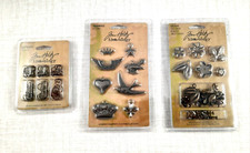 Tim Holtz idea-ology Lot of 3 Embellishments Foliage Adornment  Charms etc