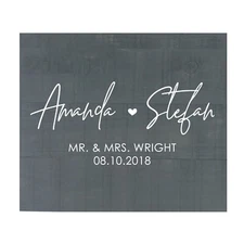 Custom Wooden Pallet Wall Art Home Decor -  Amanda & Stefan (Heart)