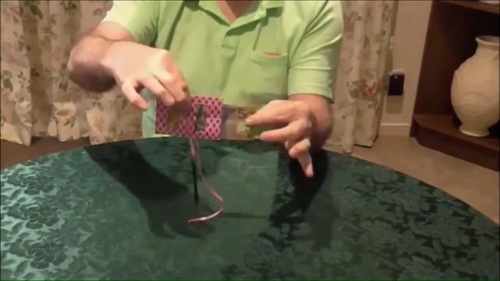 Magic Needle Ribbon Thread Pass Through Money Bill Banknote in Folder Envelope - Picture 7 of 8
