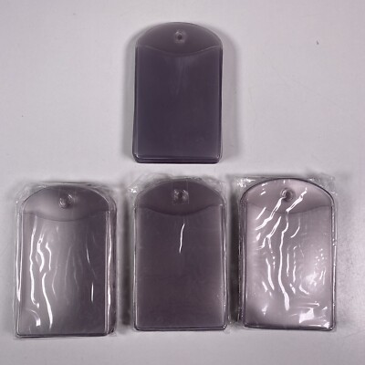 Vertical Clear Soft Plastic ID Card Badge Holder Lot Of 40 Pieces New