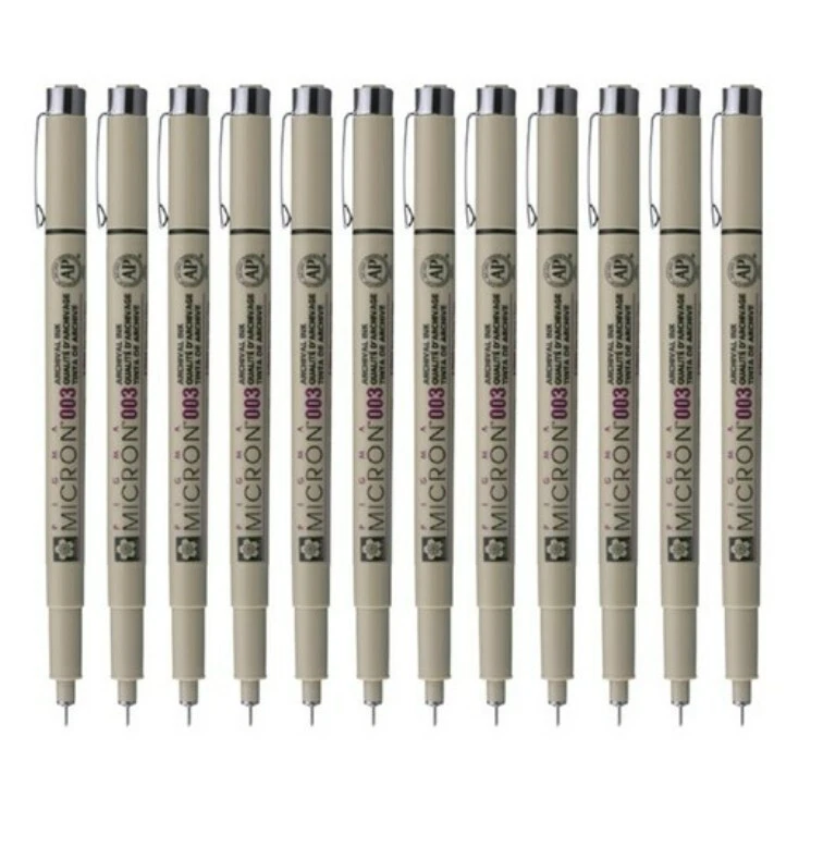 Bekendtgørelse Blacken Tilsvarende SAKURA PIGMA Micron 003 Archival Ink Pen 0.15mm Black 12ea Set Freeshiping Japan | eBay Bekendtgørelse Blacken Tilsvarende SAKURA PIGMA Micron 003 Archival Ink Pen 0.15mm Black 12ea Set Freeshiping Japan | eBay