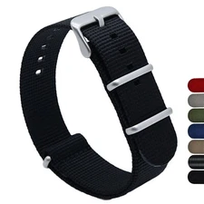 Nylon Replacement Zulu Watch Band Military Heavy Duty 18MM 22MM 316L St. Steel 
