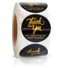 1.5 Inch Thank You Stickers | 500 Thank You Stickers for Small Business| Self...