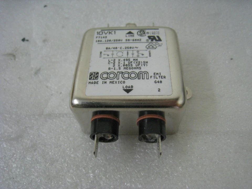 CORCOM 10VK1 RFI Filter; Filter Type: Standard; Current Rating: 10A, 10/250V - Image 2 of 4
