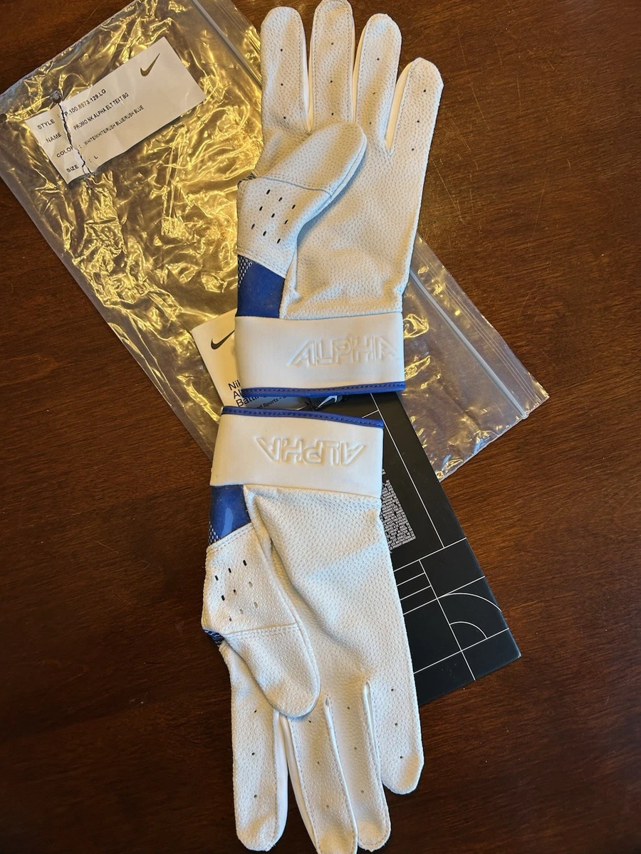 Guantes de bateo Nike Primo Alpha Elite Dri-Fit $74 azul FD7868-409 talla grande
