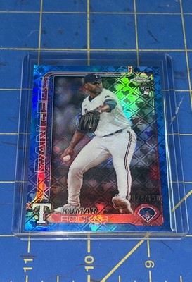 2025 Topps Chrome Logofractor Kumar Rocker #73 Blue Refractor (28/150)(RC)