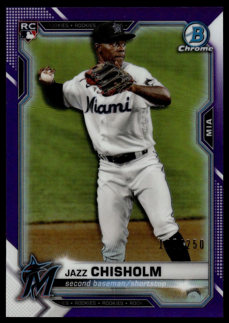 2021 Bowman Chrome #57 Jazz Chisholm Purple Refractor #/250