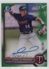 2022 Bowman Chrome Prospect Green Refractor 82/99 Danny De Andrade Auto 0o3x