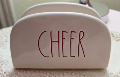 Rae Dunn Napkin Holder Dining Country Farmhouse CHEER